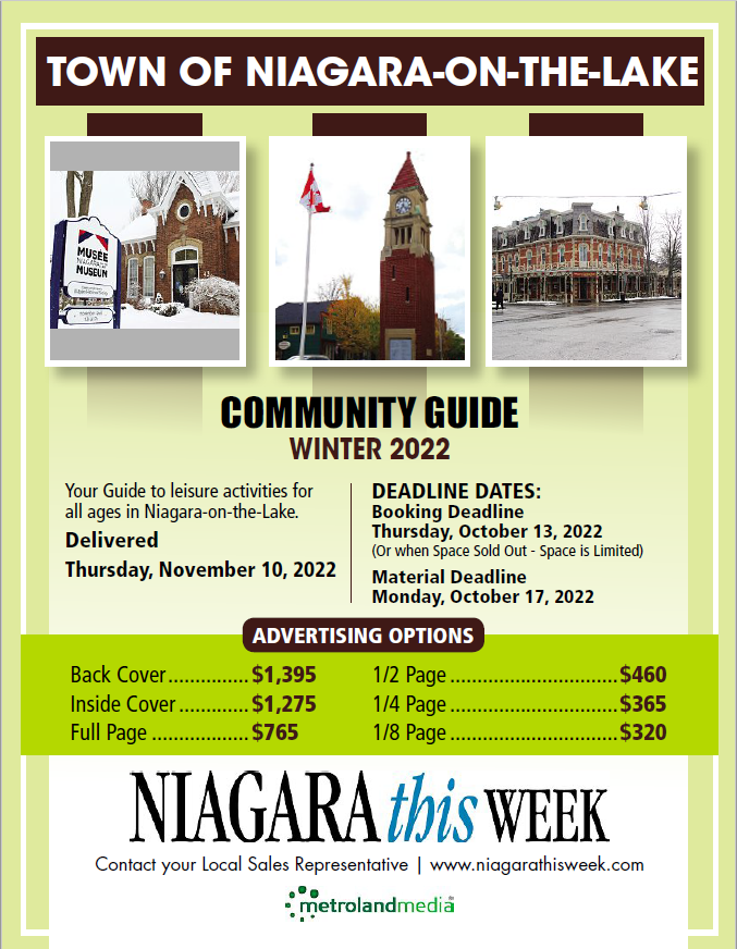 Advertising Rate Card for the Winter Community Guide