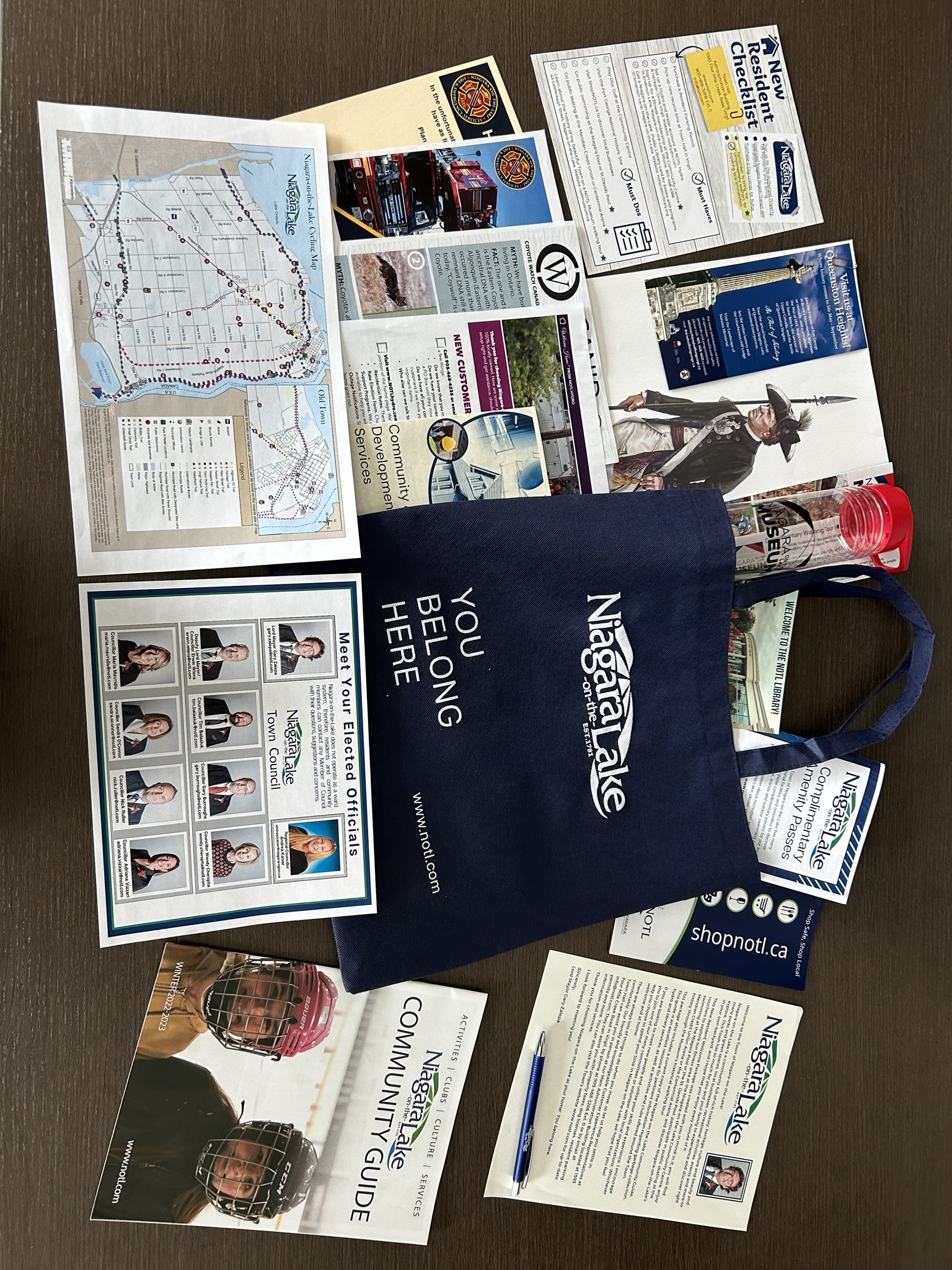 An example of the contents in the New Resident Welcome Packages