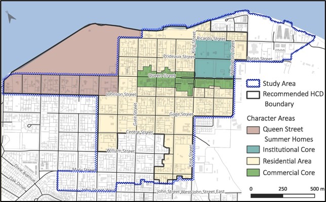 A map showing the proposed HCD boundary.