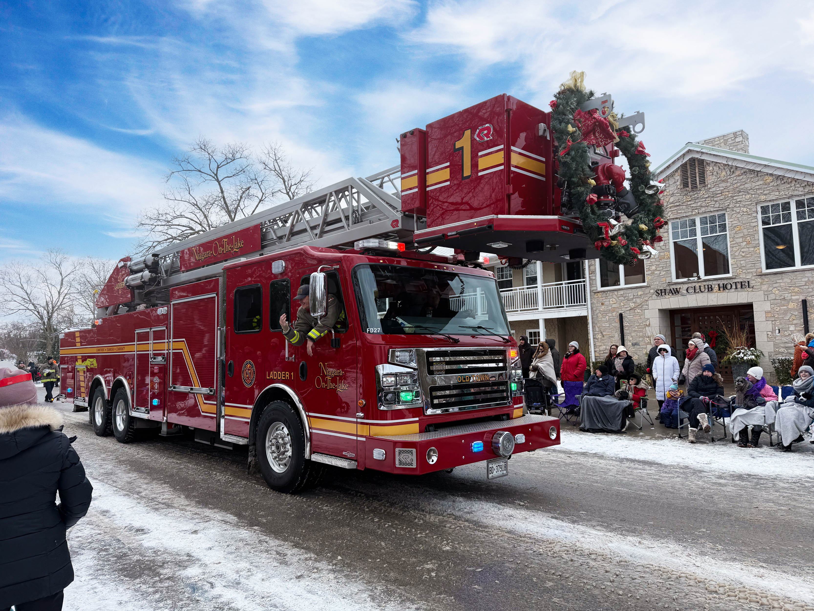 Firetruck in the Christmas Parade