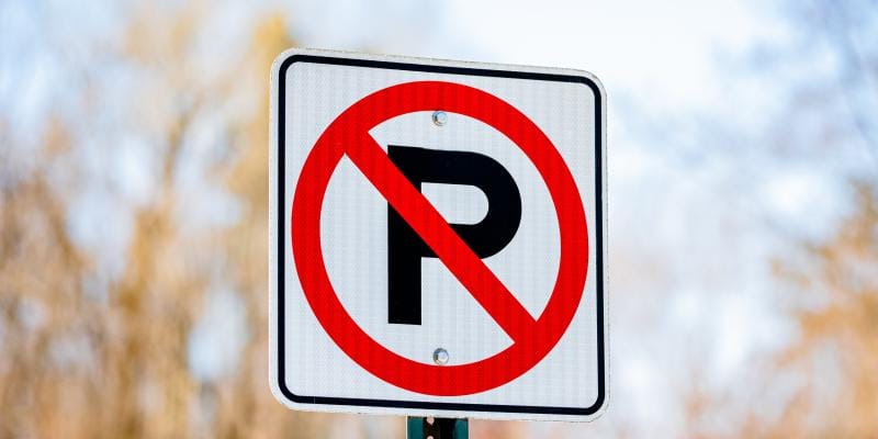 No parking sign