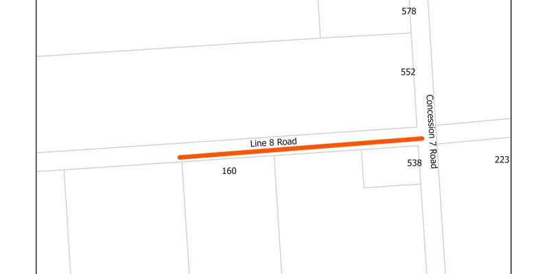 map view of Line 8 Road, Niagara-on-the-Lake