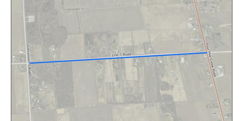 A map showing the location of the proposed watermain.