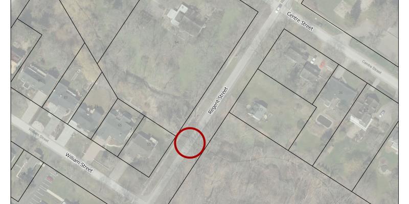 A map showing the location of the proposed culvert replacement.
