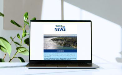 A laptop displaying the NOTL News.