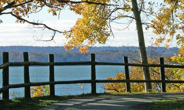 Fence looking out onto a river