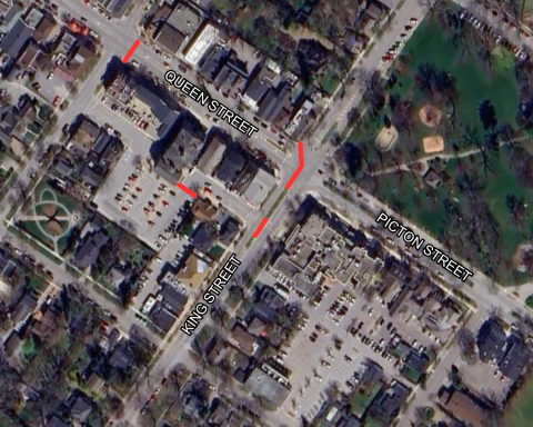 Map identifying closure details. (Details provided below)