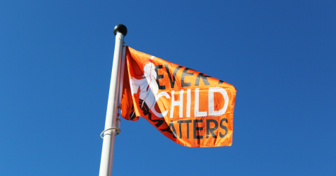 Every Child Matters flag at Town Hall