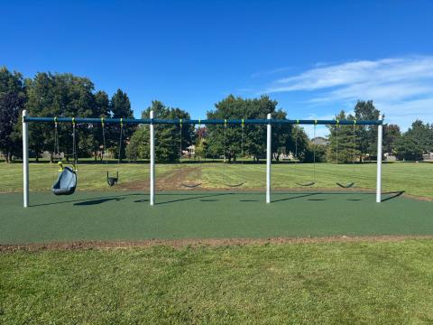 Swing set at Virgil Sports Park